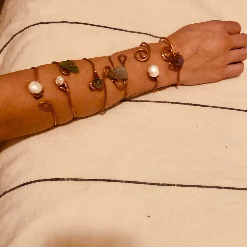 Handmade copper bracelets, please let me know the type you want